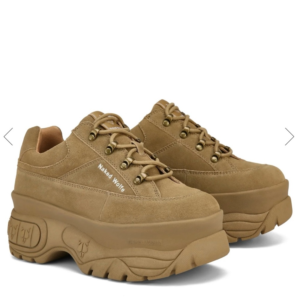 NWT NAKED WOLFE SPORTY TAUPE SUEDE
